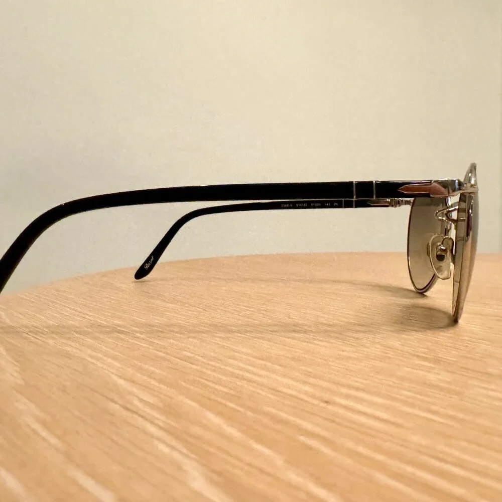 Persol 2388-s — Gradient Brown Round Sunglasses - Silver-tone front frame - Picture 4 of 10